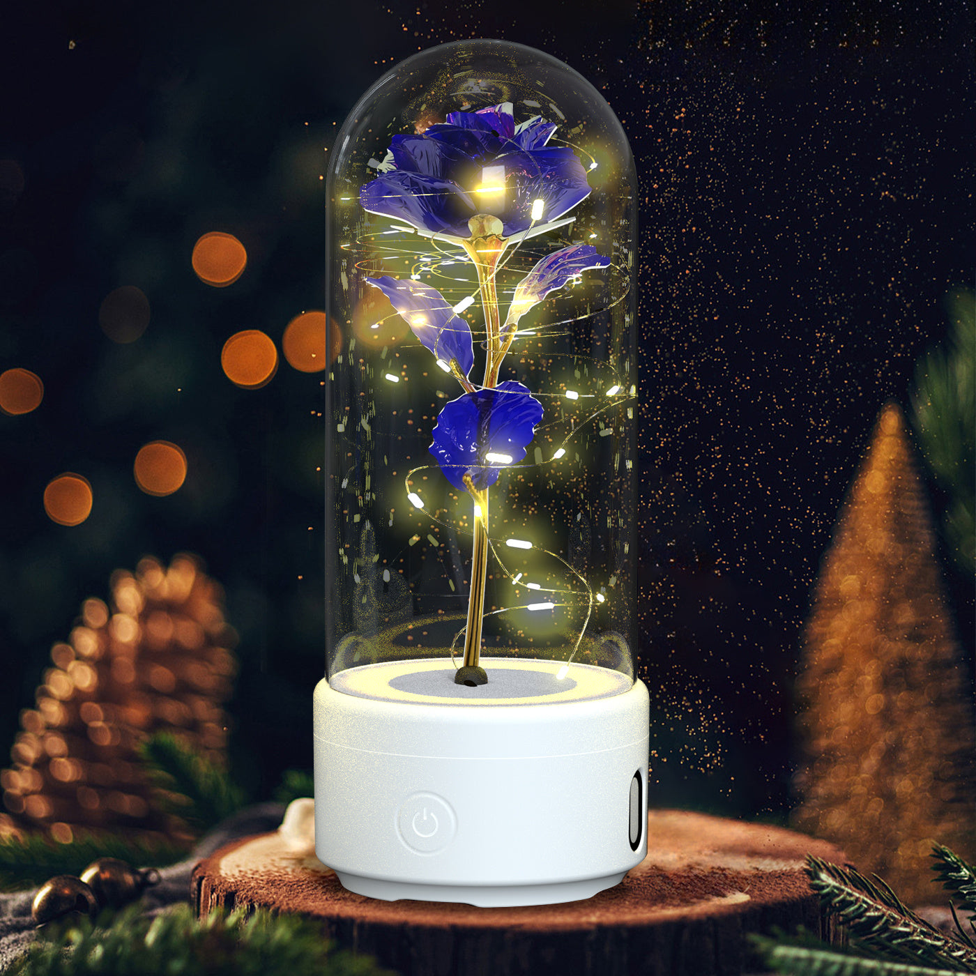 Flowers LED Light And Bluetooth Speaker Rose Luminous