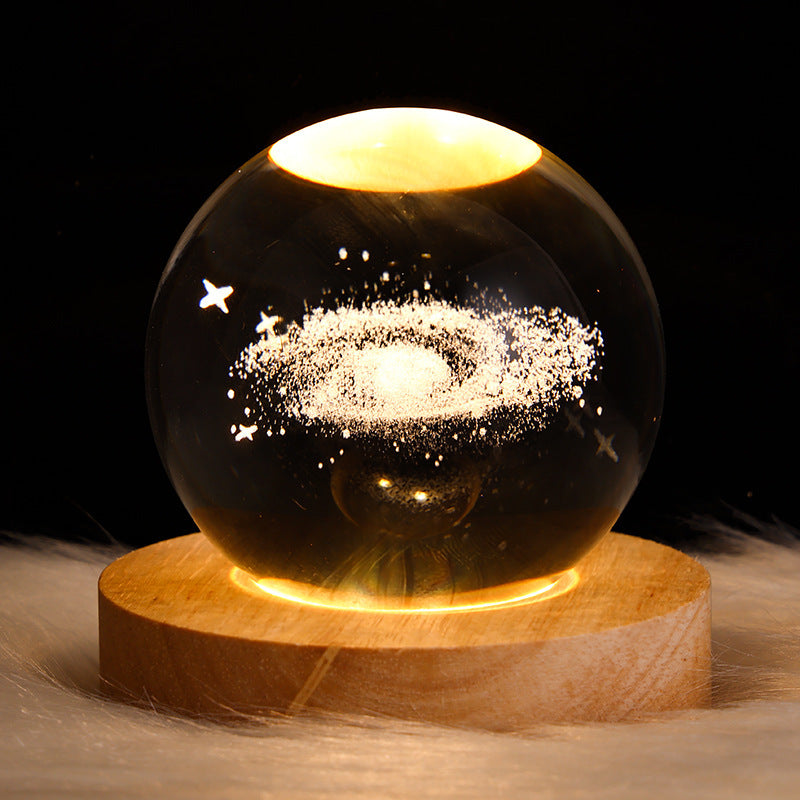 Luminous Starry Sky & Planets Crystal Ball Night Lamp