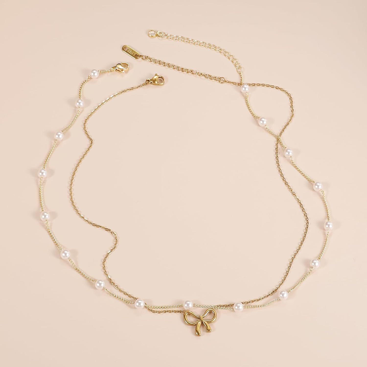 Pearl Double Layer Gold Color Necklace