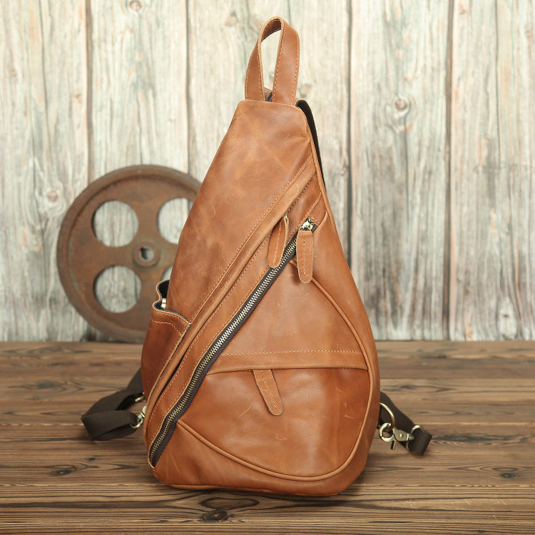 LACHIOUR Genuine Leather Chest Bag