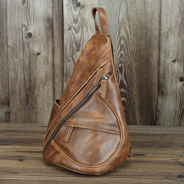 LACHIOUR Genuine Leather Chest Bag