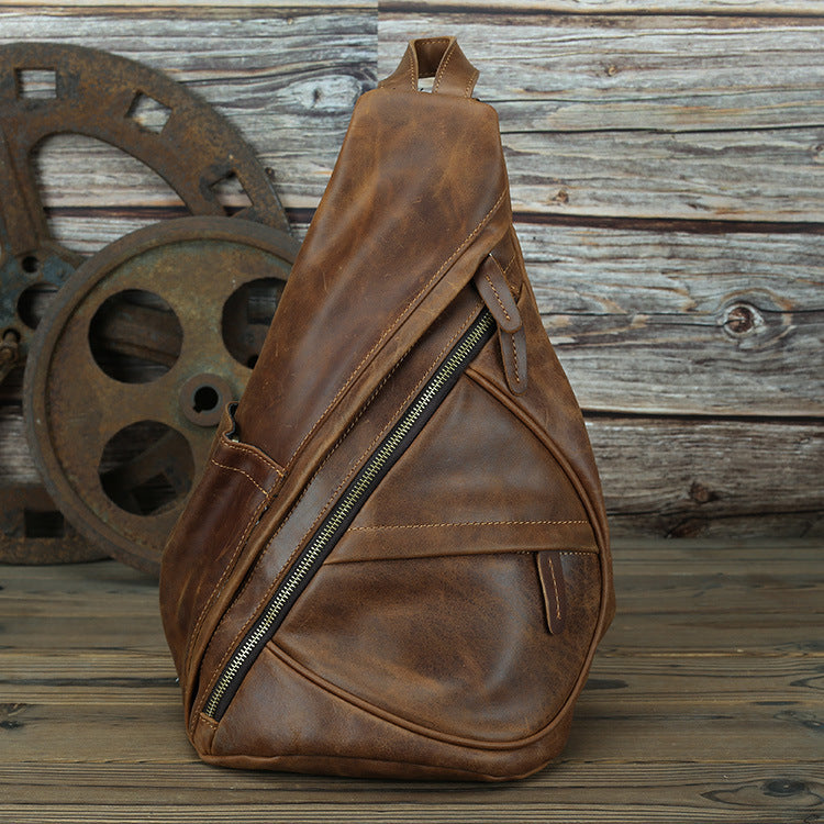 LACHIOUR Genuine Leather Chest Bag