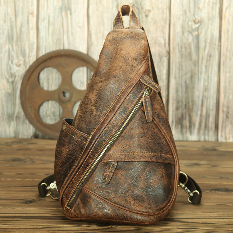 LACHIOUR Genuine Leather Chest Bag