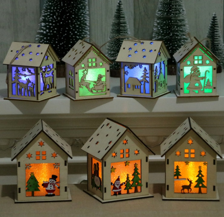 Christmas Led Light Wood Decoration