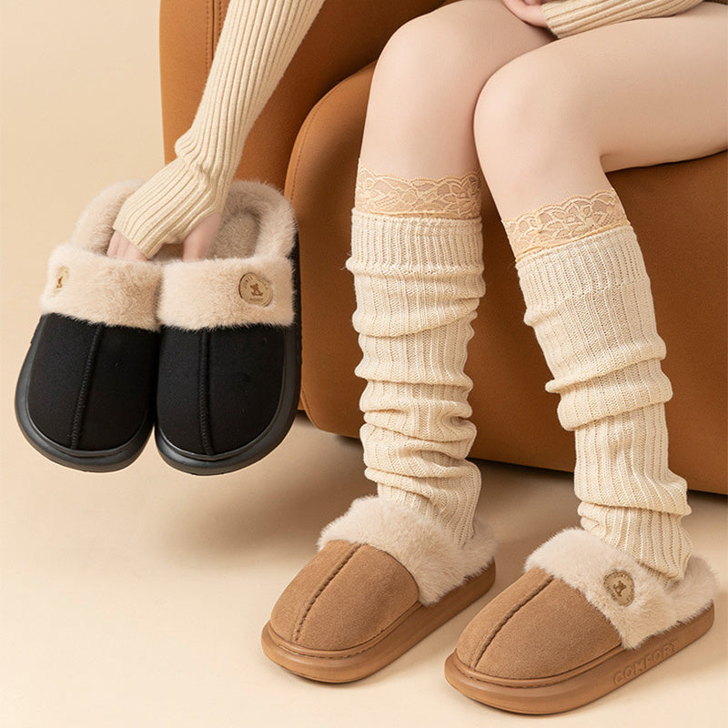 Winter Warm Thick-soled Fleece Shoes Slippers