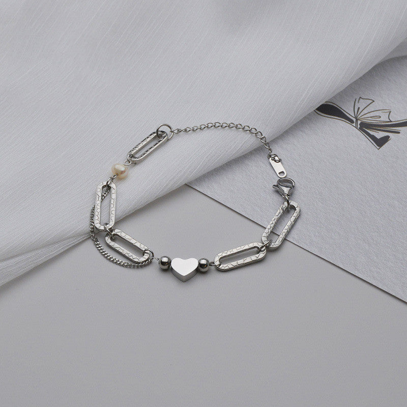 Simple Small Paperclip Chain Bracelet