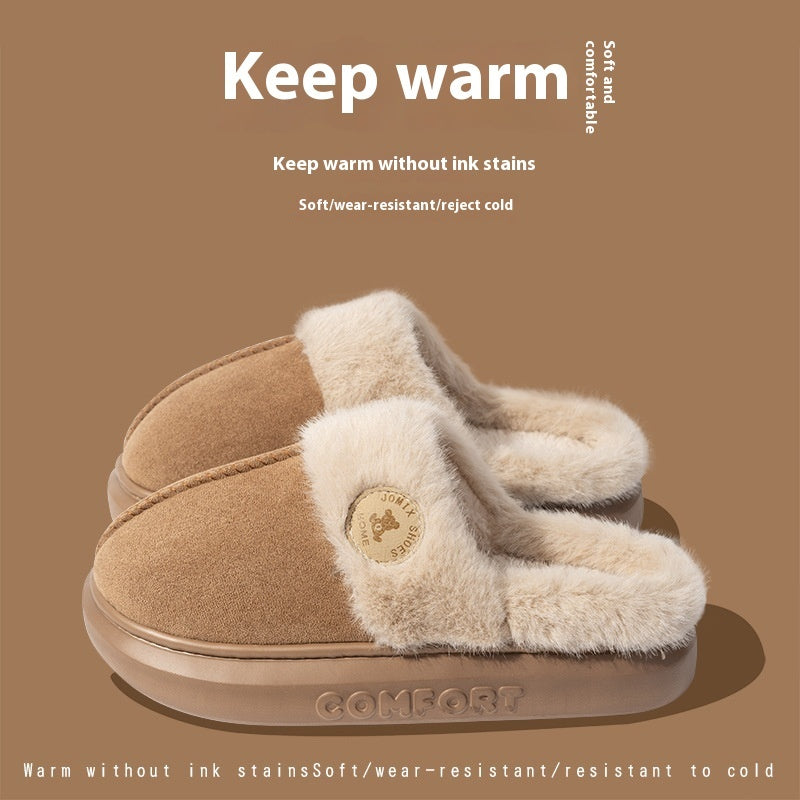 Winter Warm Thick-soled Fleece Shoes Slippers