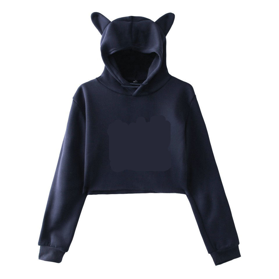 Pullover Sweatshirt Crop Top Hoodies