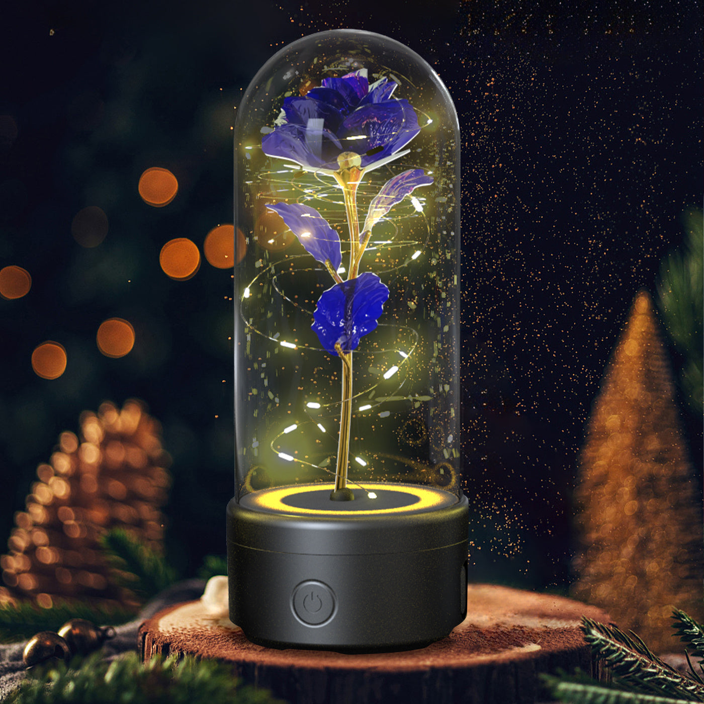 Flowers LED Light And Bluetooth Speaker Rose Luminous