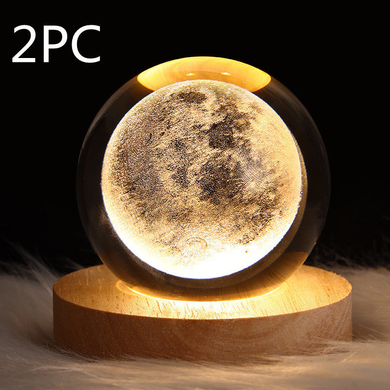 Luminous Starry Sky & Planets Crystal Ball Night Lamp