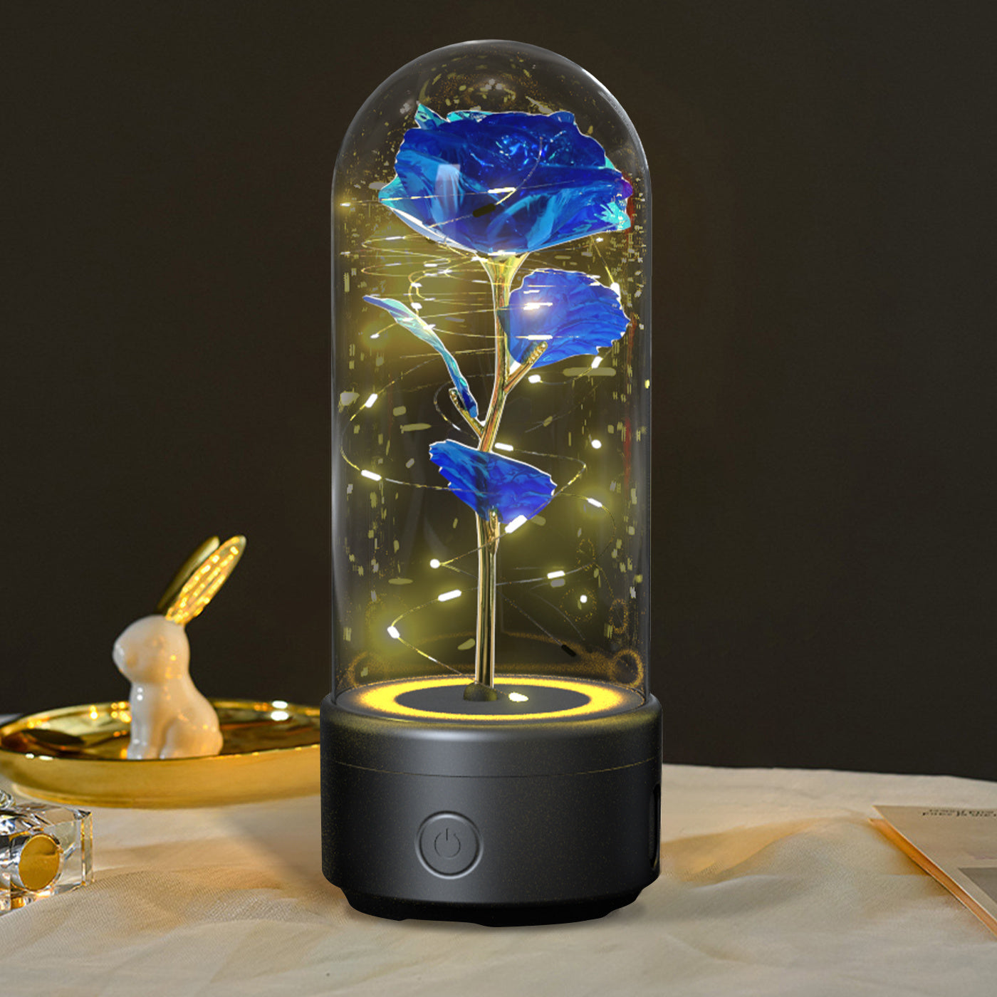 Flowers LED Light And Bluetooth Speaker Rose Luminous