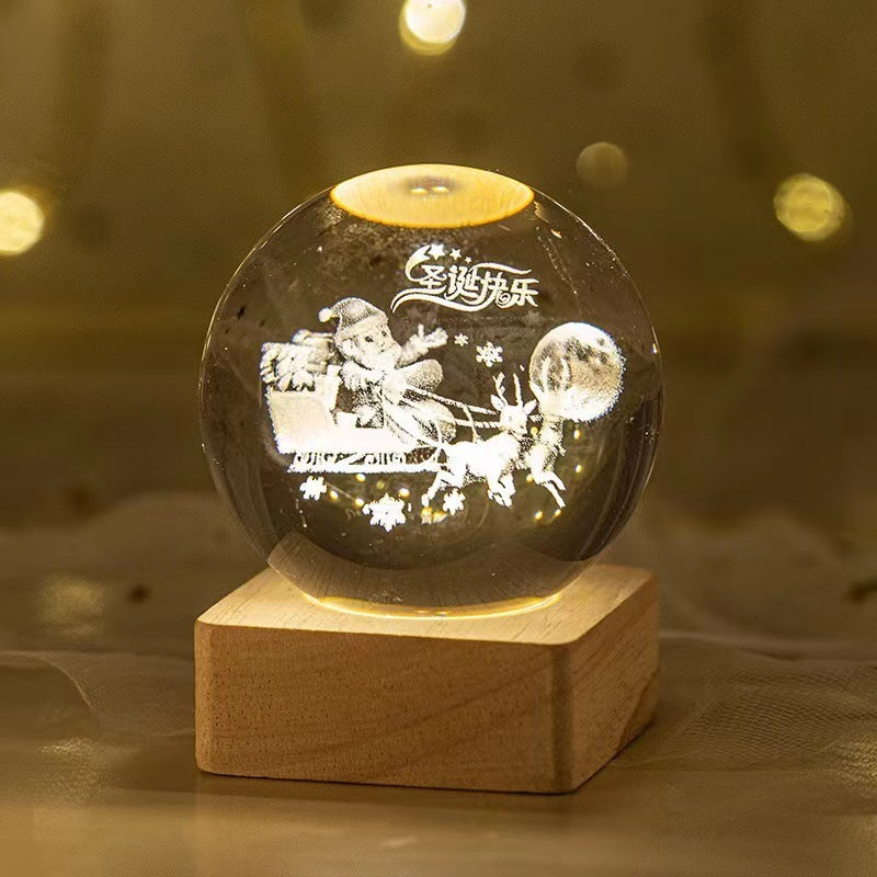 Luminous Starry Sky & Planets Crystal Ball Night Lamp