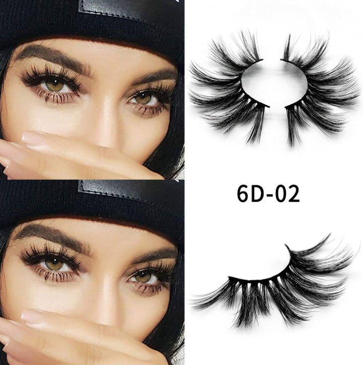 6D three-dimensional messy cross-eye lashes