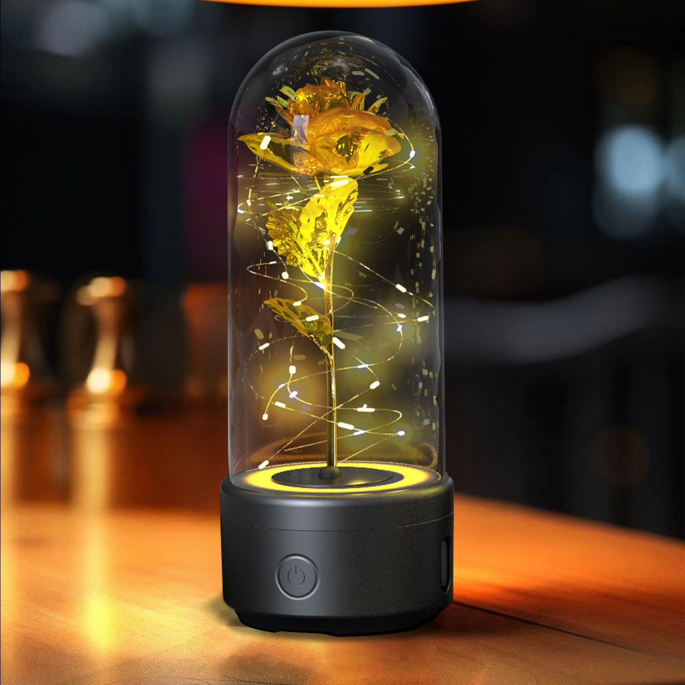 Flowers LED Light And Bluetooth Speaker Rose Luminous