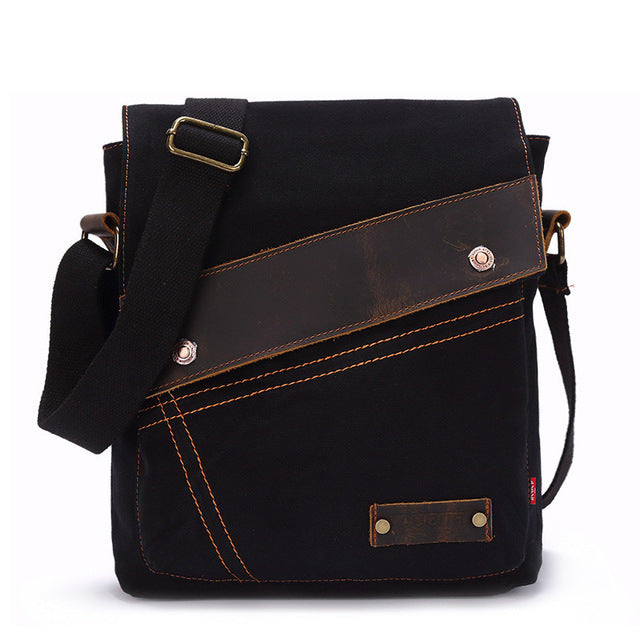 Canvas Vertical Crossbody Bag