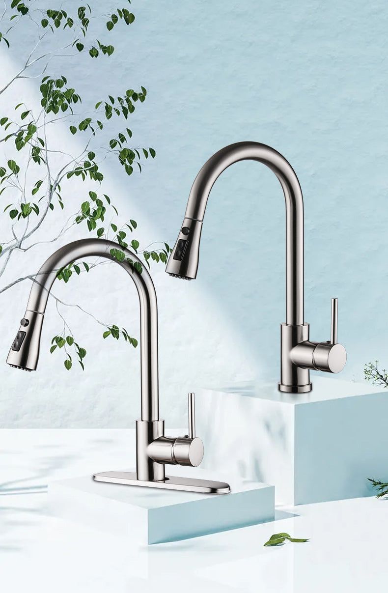 Hot/Cold Dishwashing Copper Sink Faucet