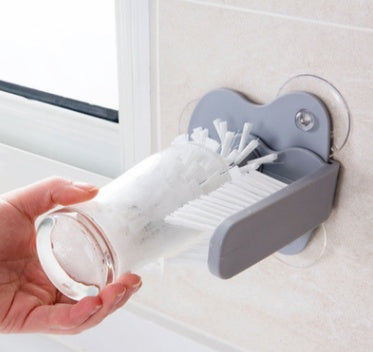 Creative wall lazy cup brush glass cleaning