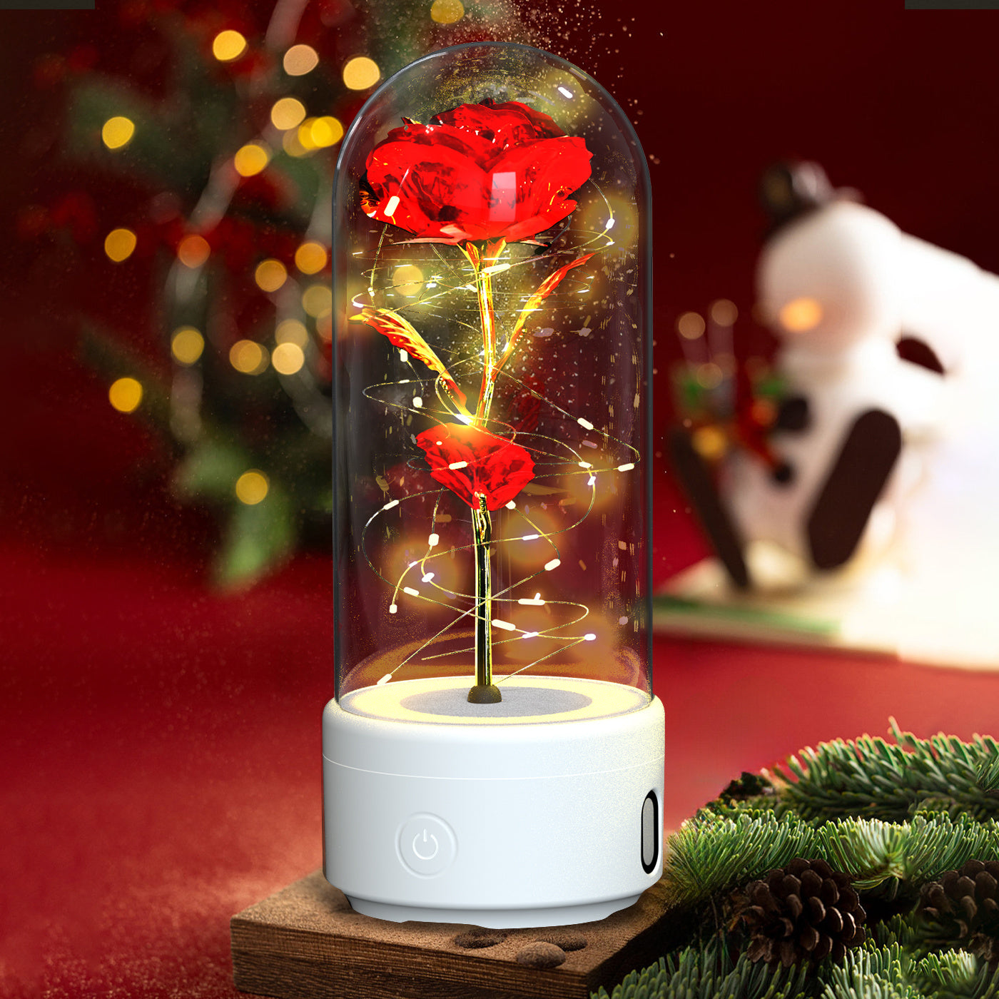 Flowers LED Light And Bluetooth Speaker Rose Luminous