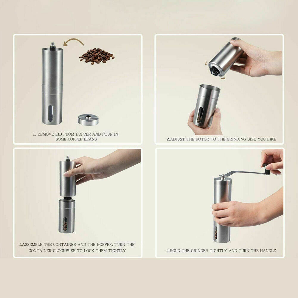 Hand Crank Pepper Burr Coffee Beans Grinder