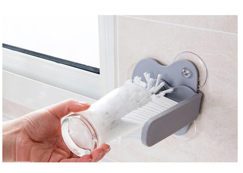 Creative wall lazy cup brush glass cleaning