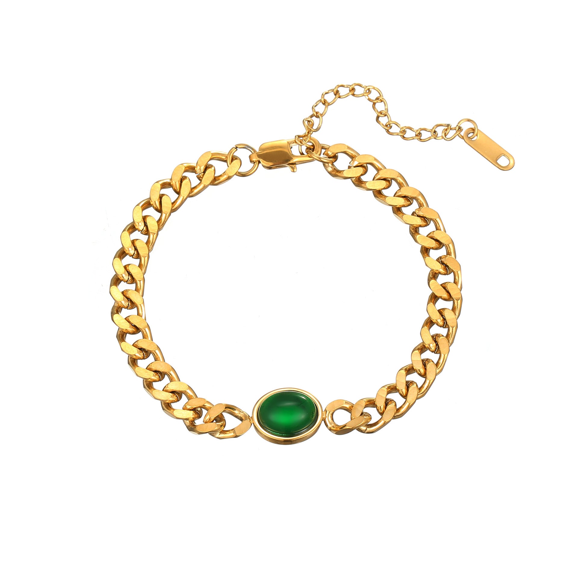 Green Stone Series Necklace Bracelet