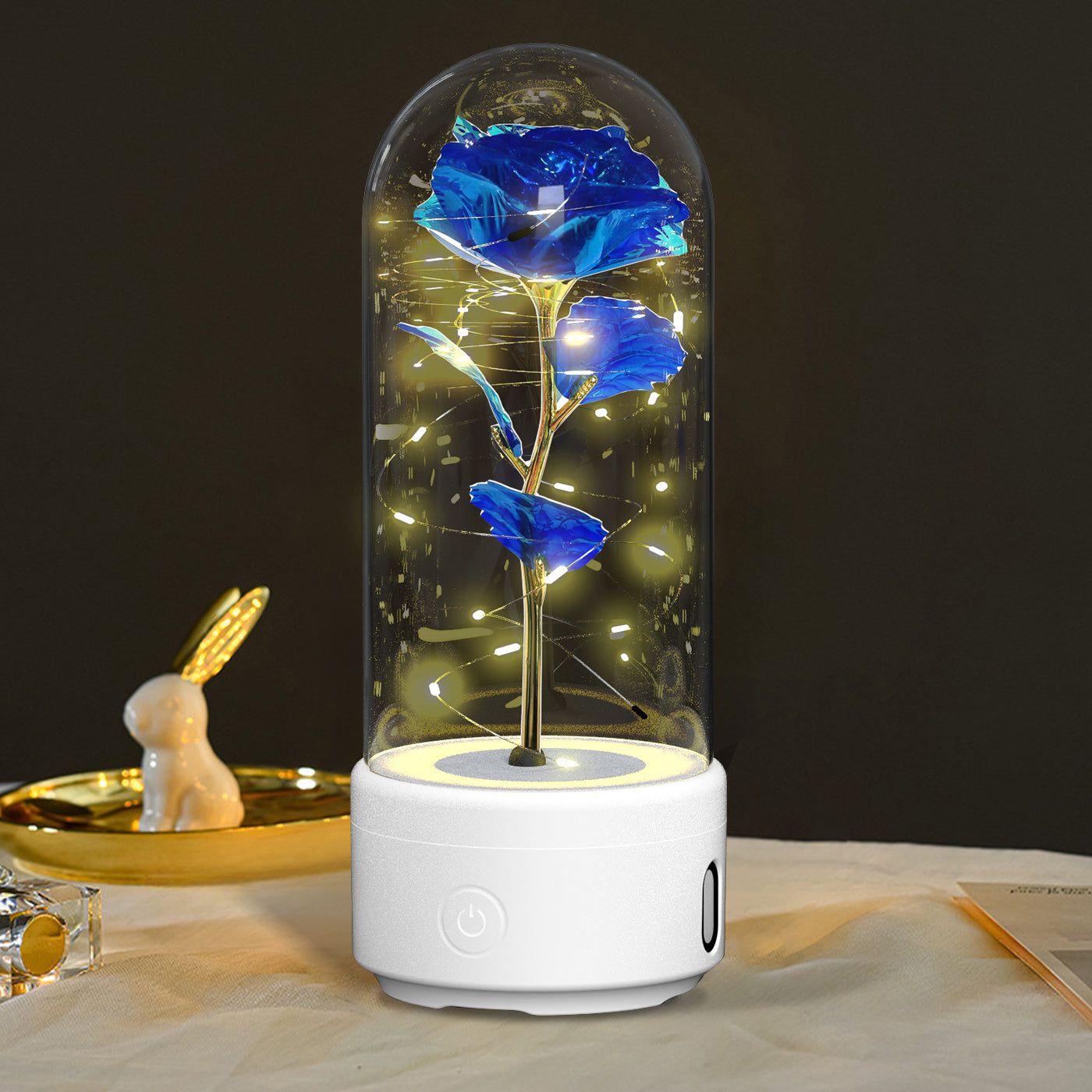 Flowers LED Light And Bluetooth Speaker Rose Luminous