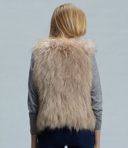 Faux Fox Fur Short Vest Jacket