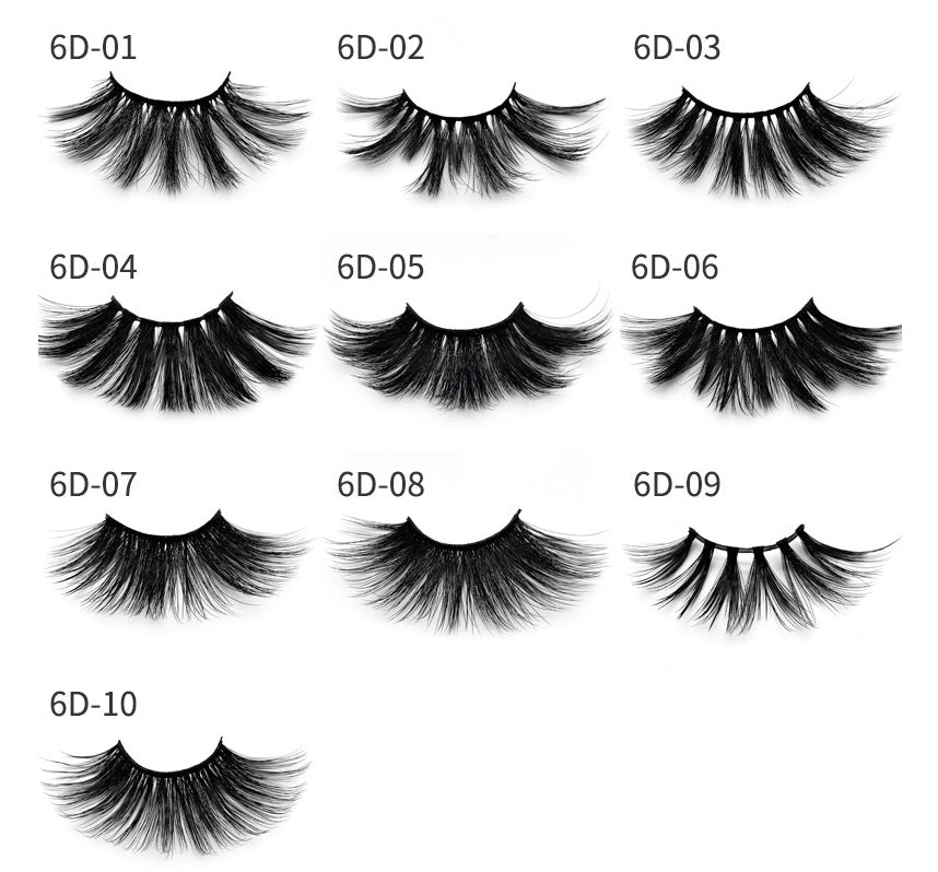 6D three-dimensional messy cross-eye lashes