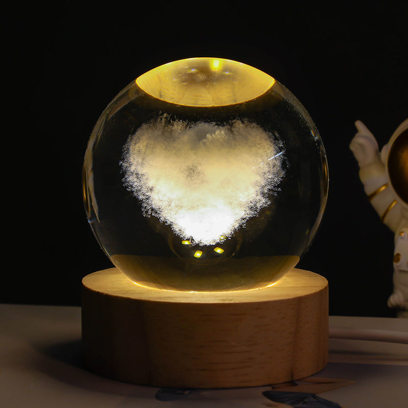 Luminous Starry Sky & Planets Crystal Ball Night Lamp