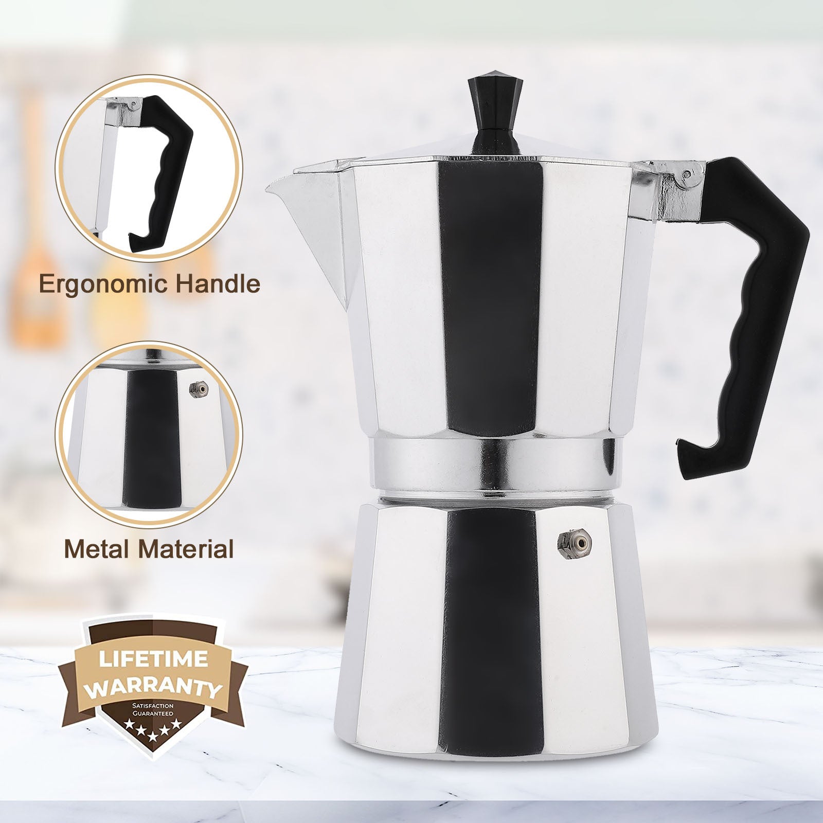 RAINBEAN Stovetop Espresso Maker 180ml