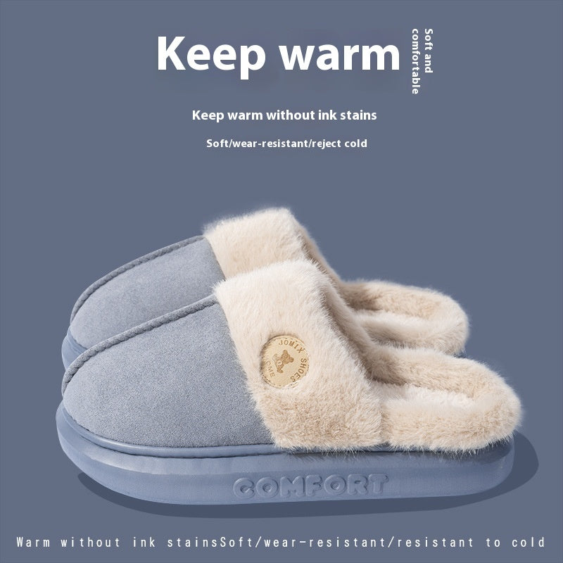 Winter Warm Thick-soled Fleece Shoes Slippers