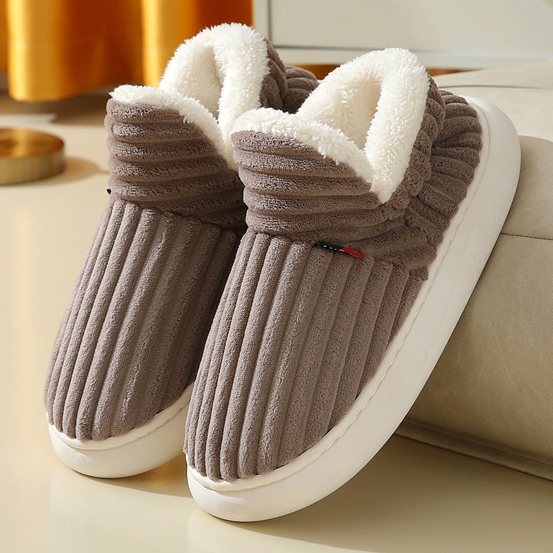 Felt Bootie Warm Cozy Foam Slippers