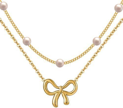 Pearl Double Layer Gold Color Necklace