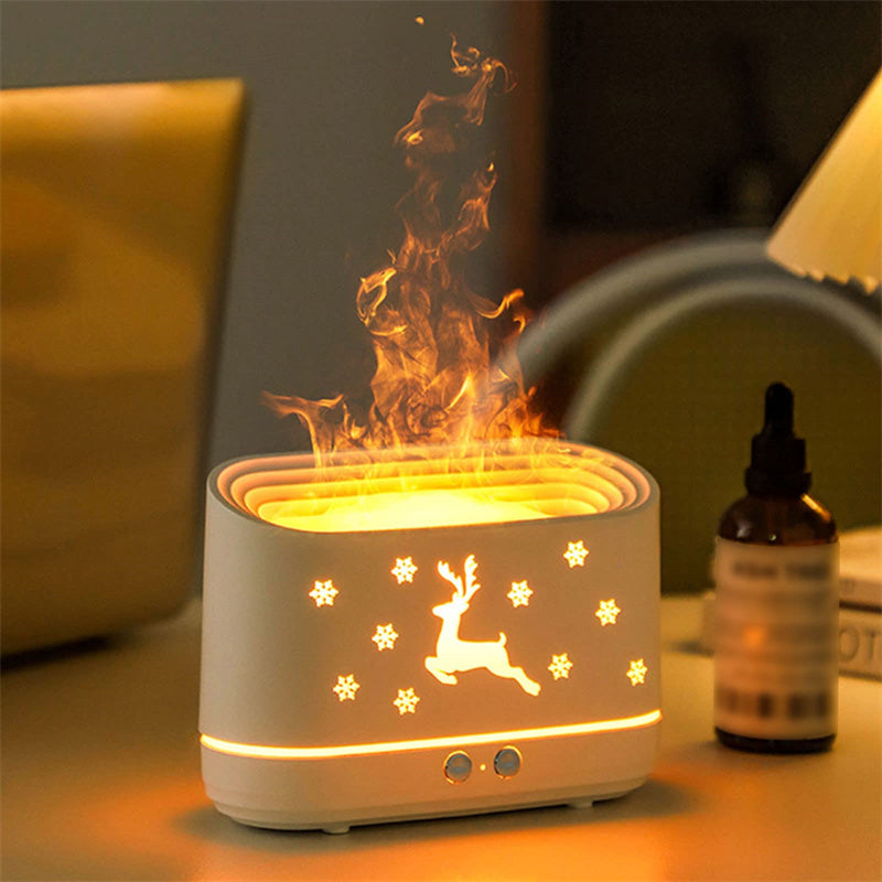 Flame Humidifier Diffuser Lamp