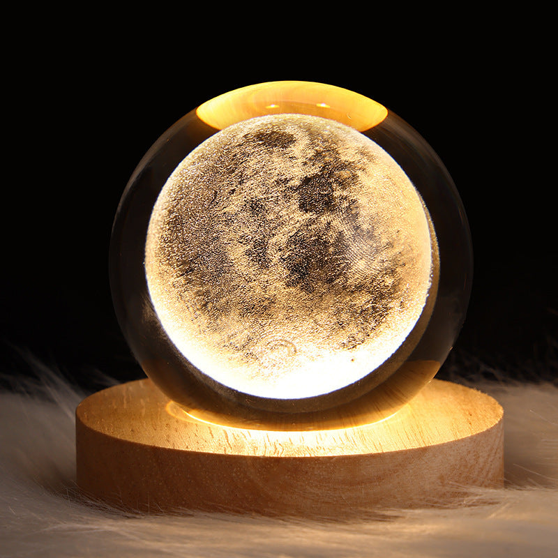 Luminous Starry Sky & Planets Crystal Ball Night Lamp