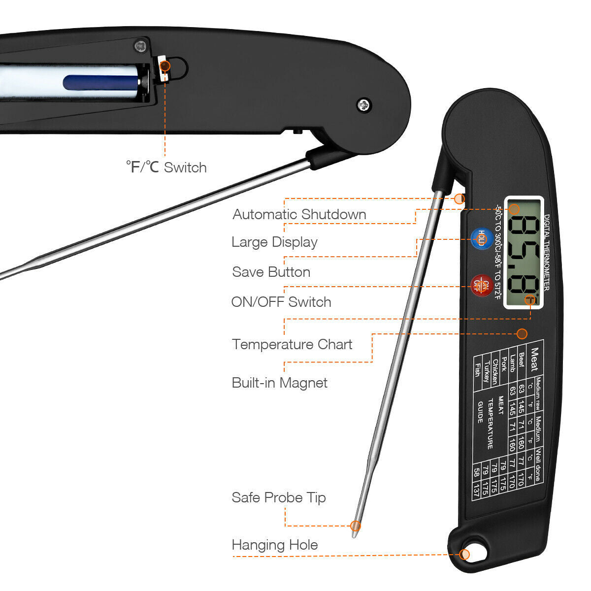 Digital Cooking Meat Thermometer