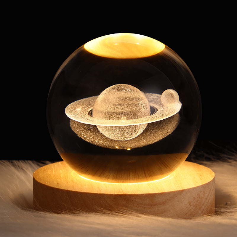 Luminous Starry Sky & Planets Crystal Ball Night Lamp