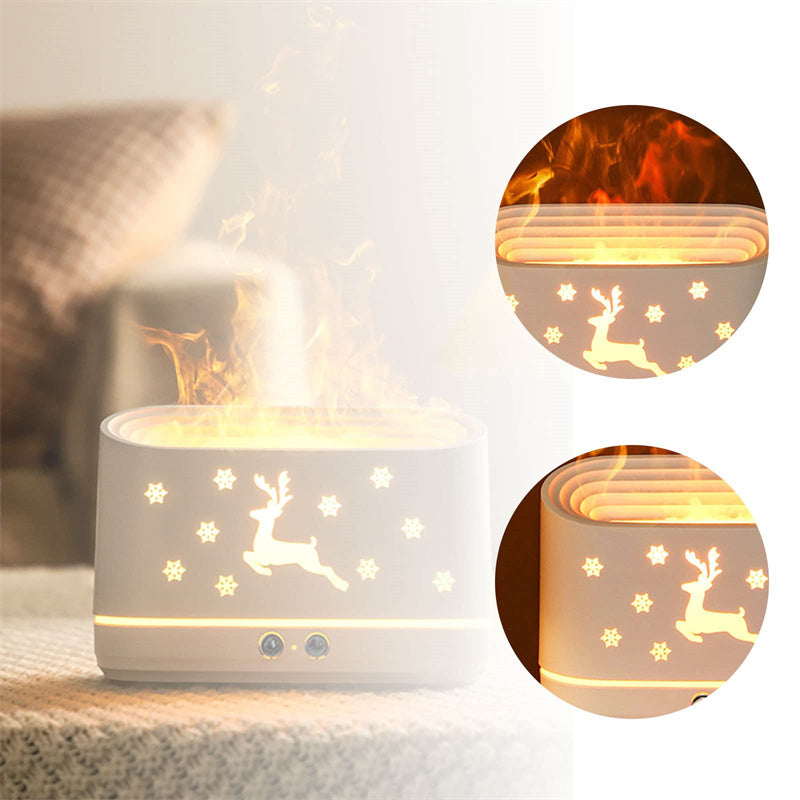 Flame Humidifier Diffuser Lamp