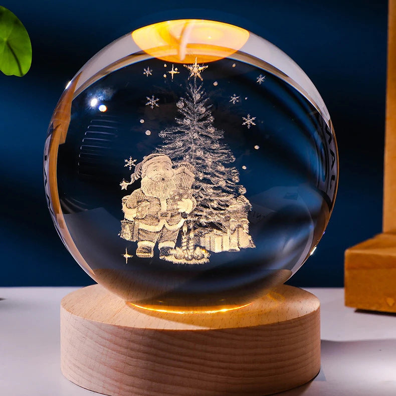 Luminous Starry Sky & Planets Crystal Ball Night Lamp