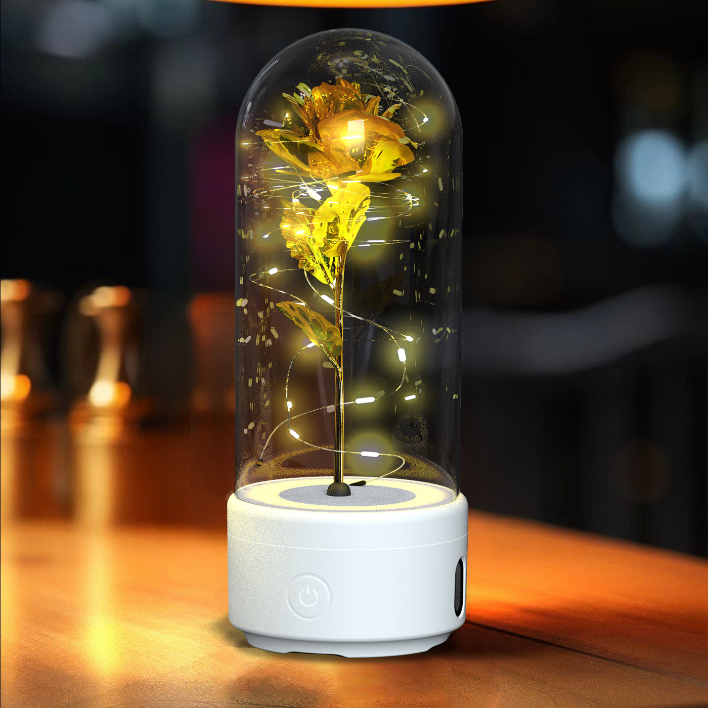 Flowers LED Light And Bluetooth Speaker Rose Luminous